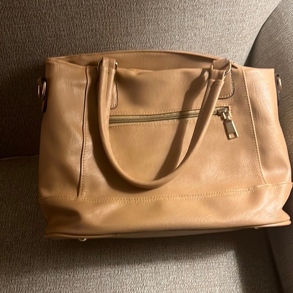 Neutral tan with gold toned accents - Picture 2 of 5